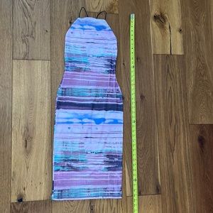 ASOS brand square neck halter bodycon dress